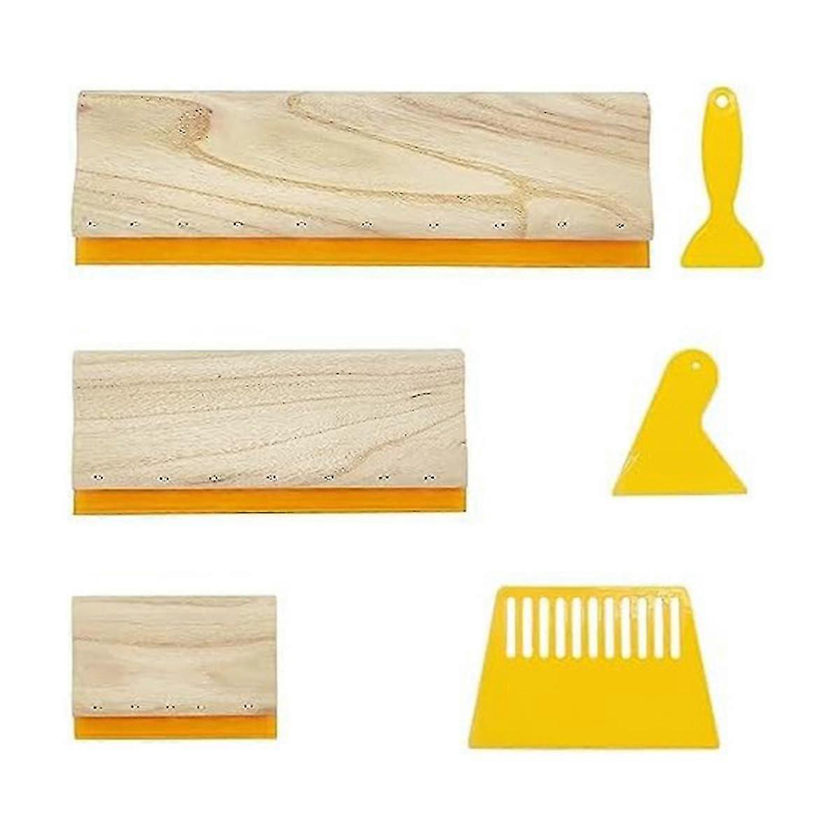 Screen Printing Squeegee For Screen Printing Fabric, Screen Printing Kit Handmade,6pcs-Good