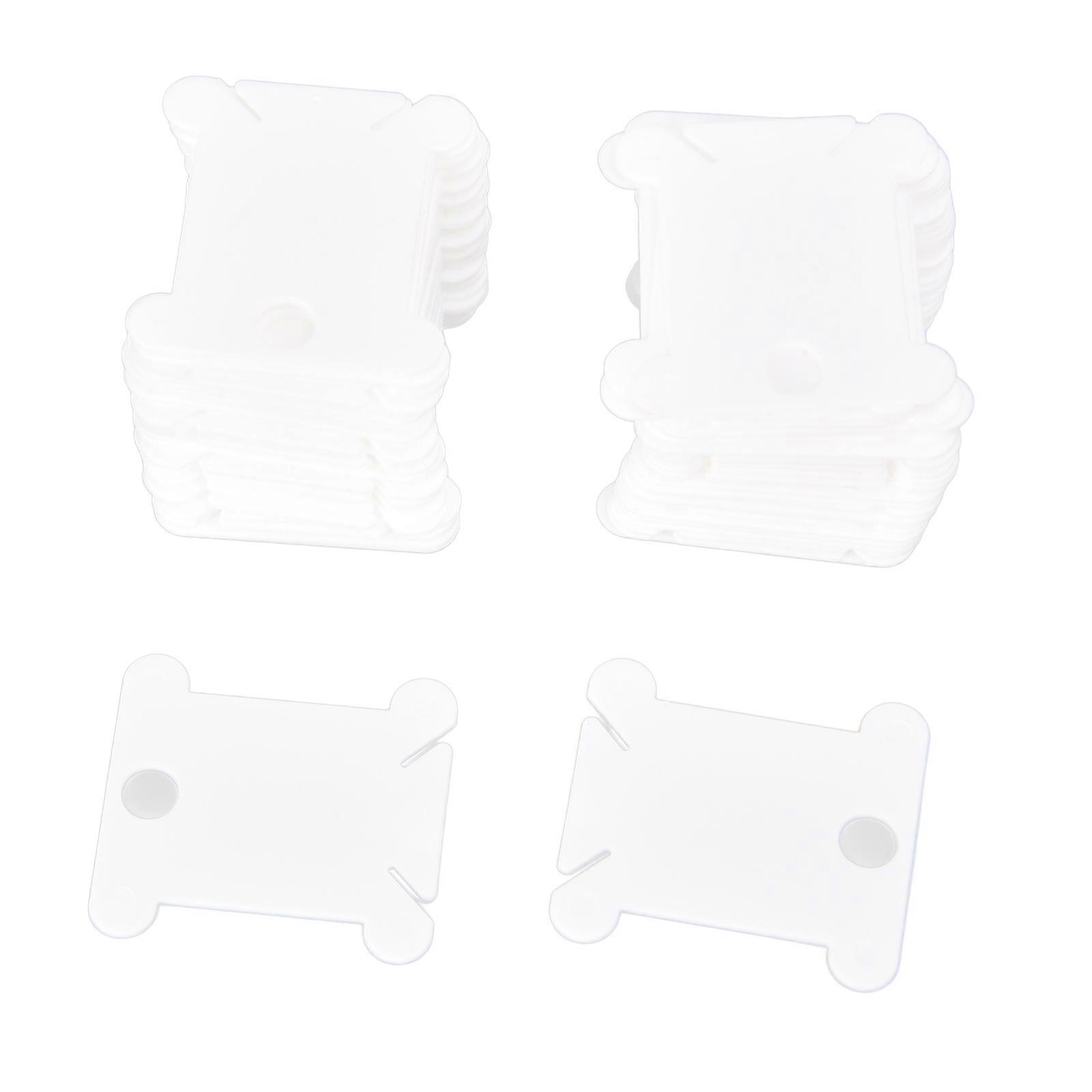 200Pcs Plastic Floss Bobbin Sorting Storage Function White Beautiful Practical Household DIY Sewing Thread Storage