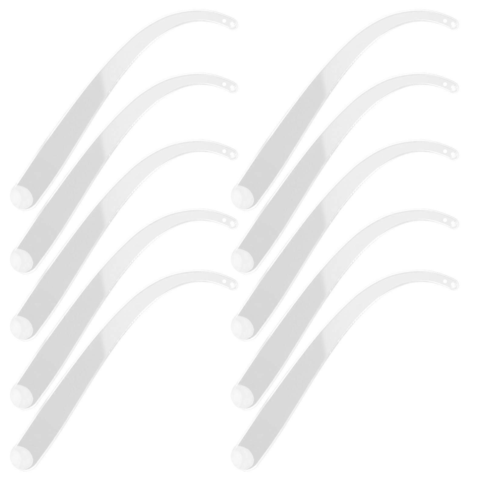 10-Pack Acrylic Earring Try-On Stick Different Shapes Transparent Display Tool for Studs Easy Fast Earring Selection