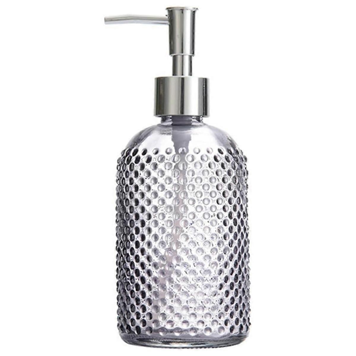 Glass hand soap bottle for kitchen and bathroom
