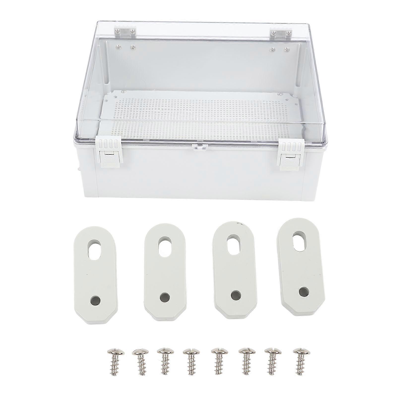 Fyearfly 400x300x170mm Junction Box, Electrical Junction Box Waterproof Transparent Cover Electrical Enclosure Junction Box, for Outdoor Circuit