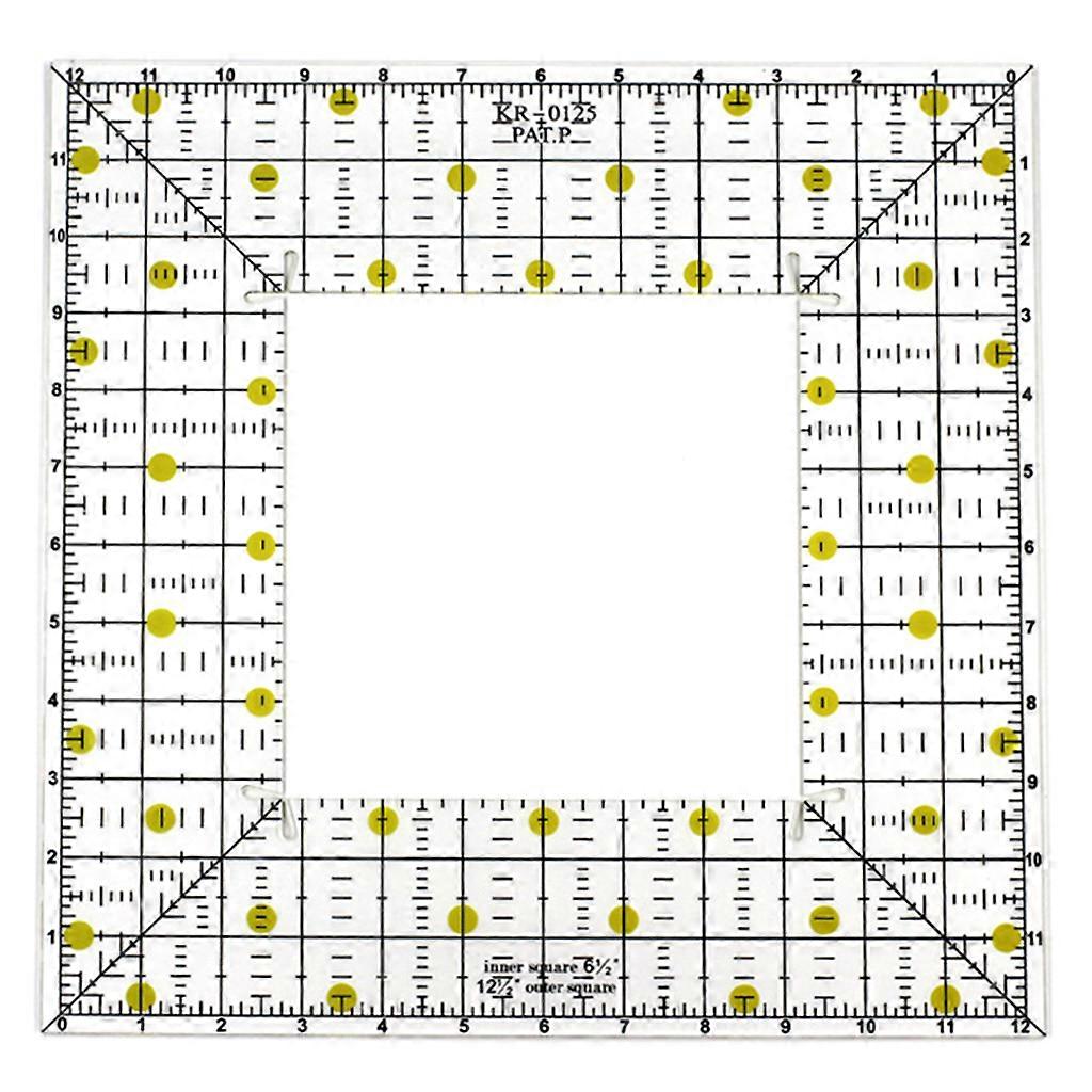 Acrylic Quilting Sewing Patchwork Ruler Square Shape Grid Translucent Templates DIY Craft Garment Clothes Cutting Tools  12.5*12.5cm