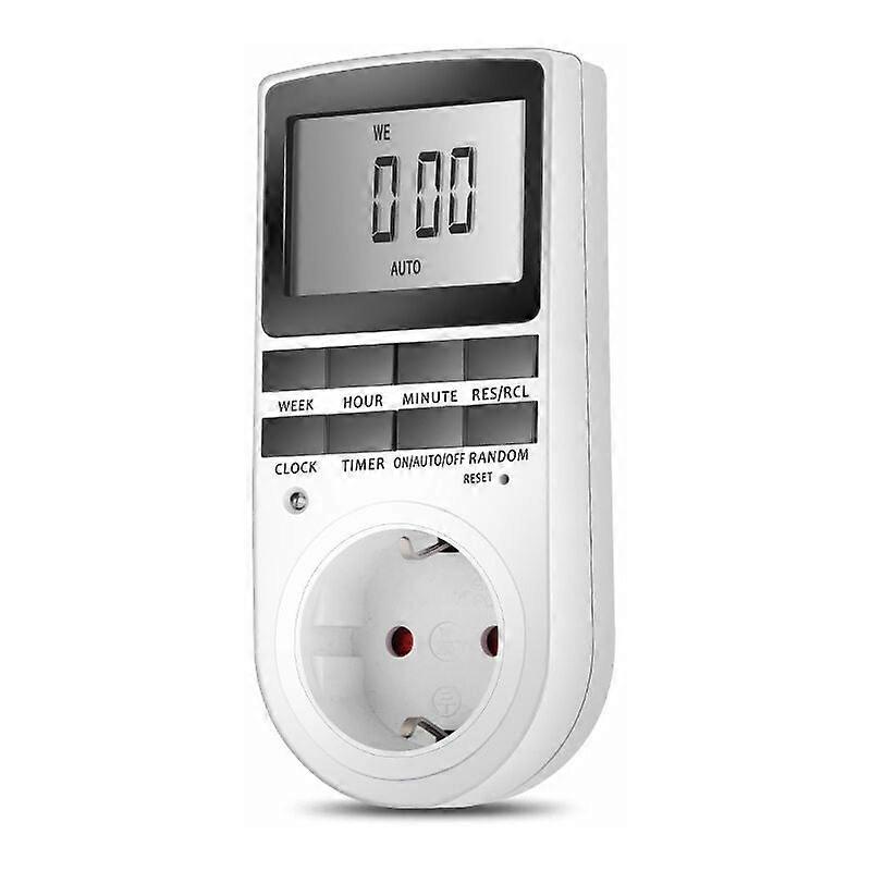 Timer digitale settimanale con display LCD per la programmazione automatizzata.