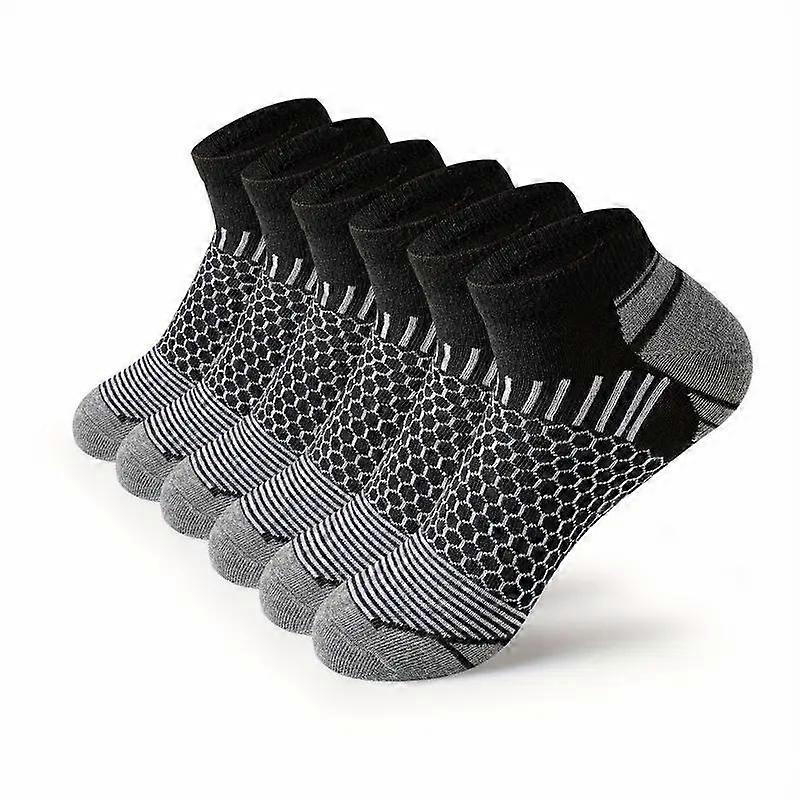 5/10/20 Pairs of Men's Short Sports Socks Breathable Soft Polyester Knit Fabric Solid Color Low-Cut Socks
