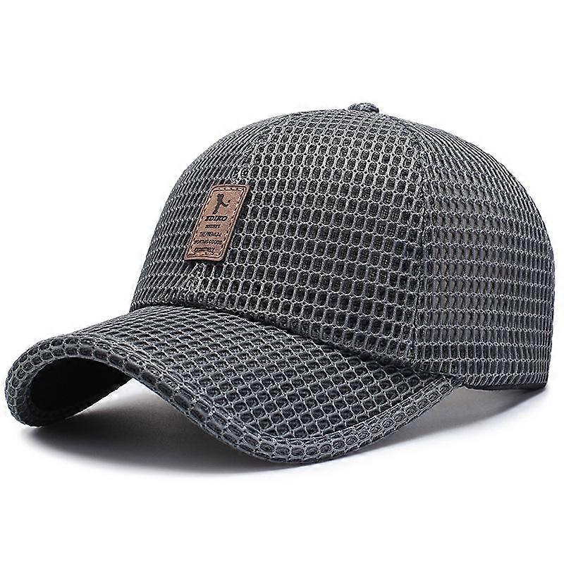 Spring Summer Mesh Baseball Cap For Men Adjustable Breathable Hiphop Hat Sunproof Cap