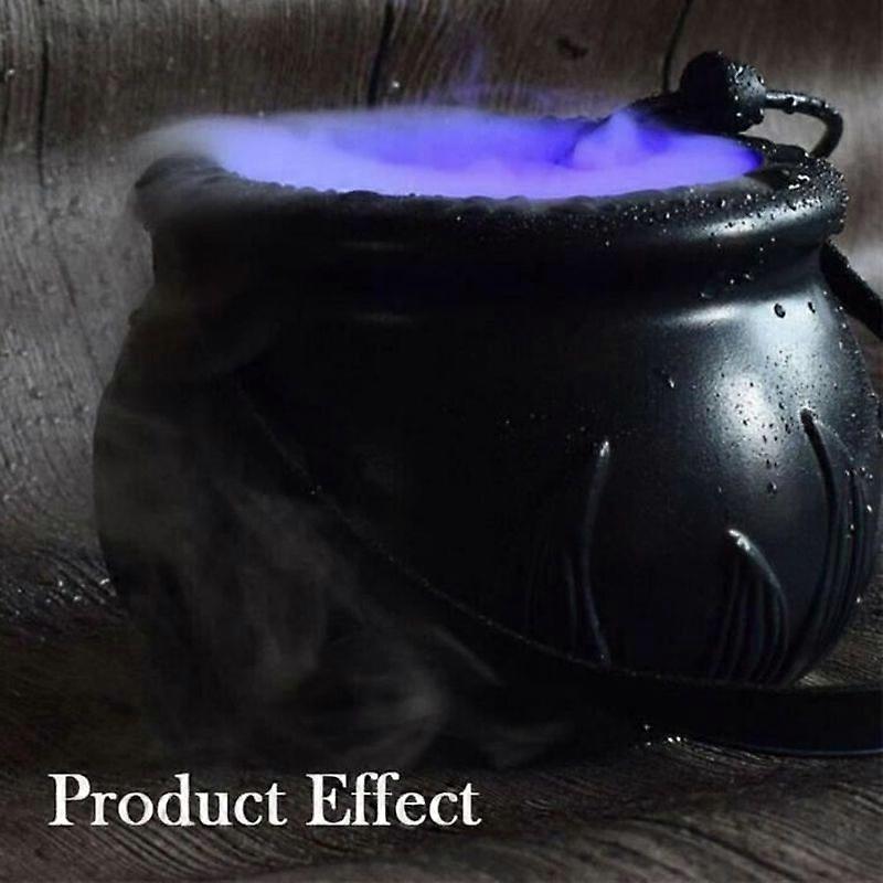Halloween Cauldron Mister Mist Maker Smoke Fog Machine LED Witch Cauldron Halloween Smoke Machine Color Changing Prop