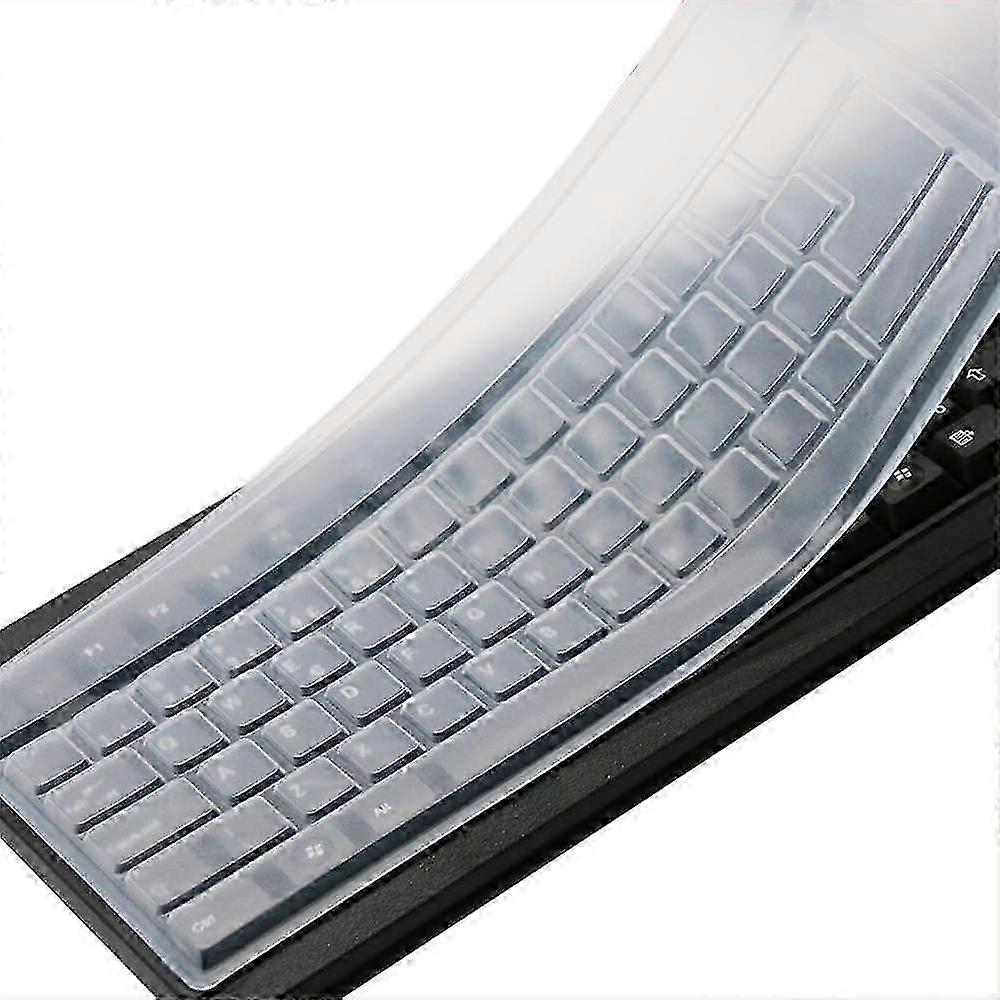 Transparent, Dustproof & Waterproof Keyboard Case compatible with PC Desktop - Standard Key Size