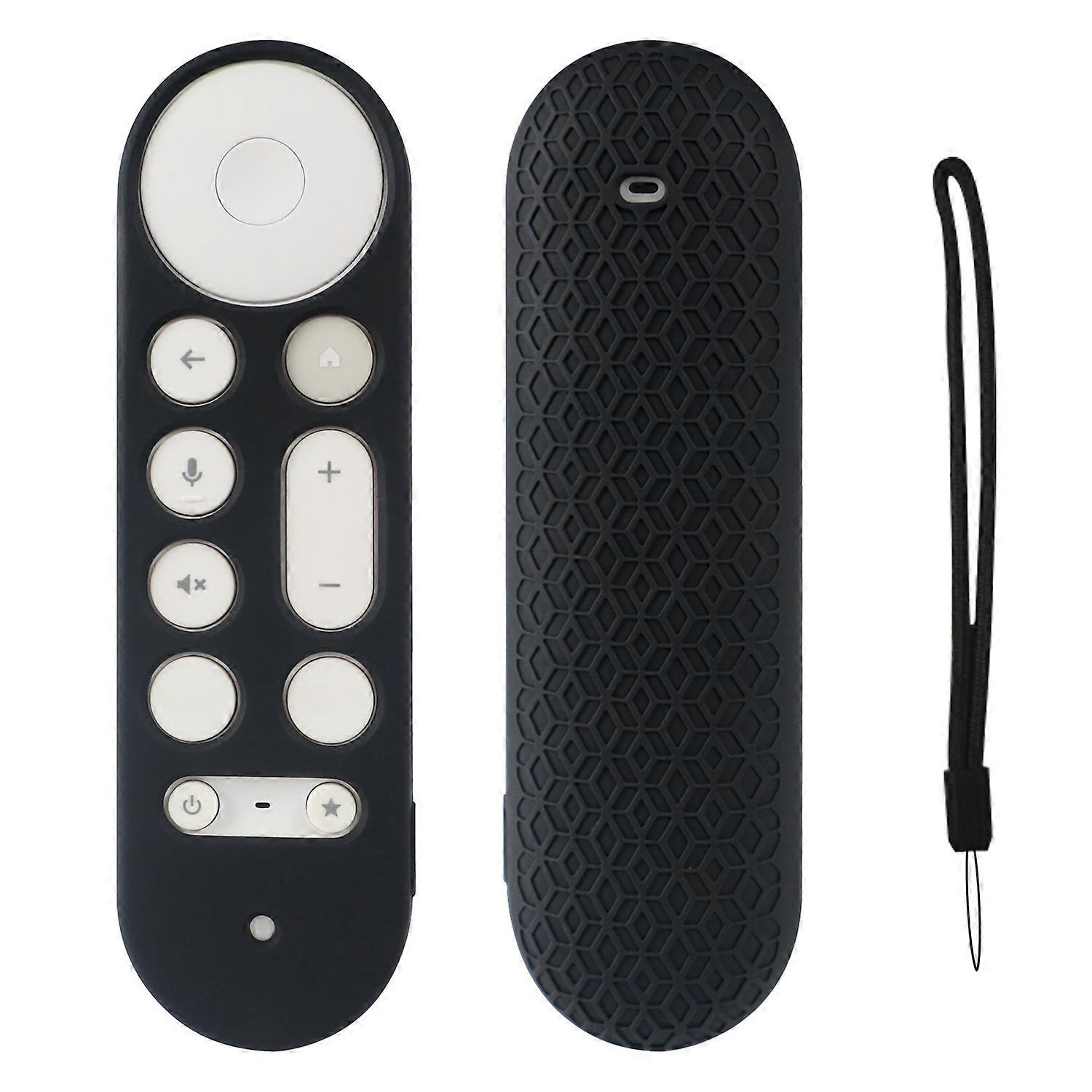 For Google TV Streamer Voice Remote Case TV Accessories Remote Control Protective Cover with Strap