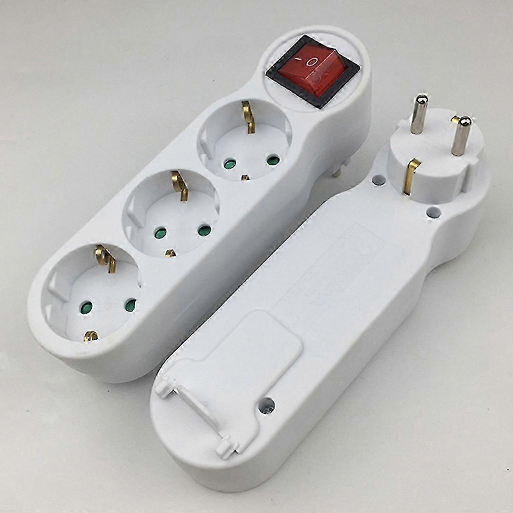 Steckdosenadapter Mit 3 Schaltern - Wandsteckdose Ohne Kabel, 3680W