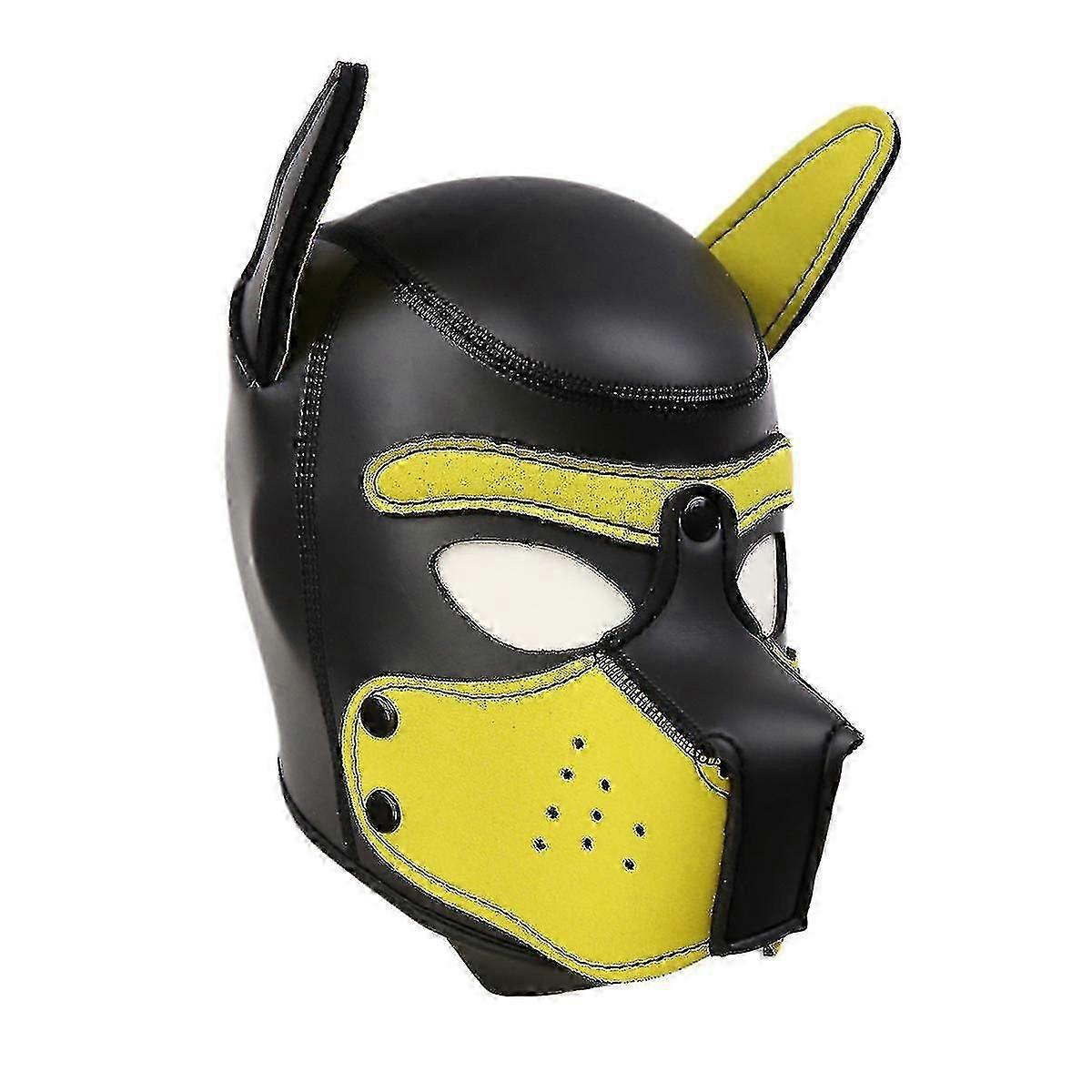 Role-playing Dog Mask Role-playing Full Head With Mask#yellow