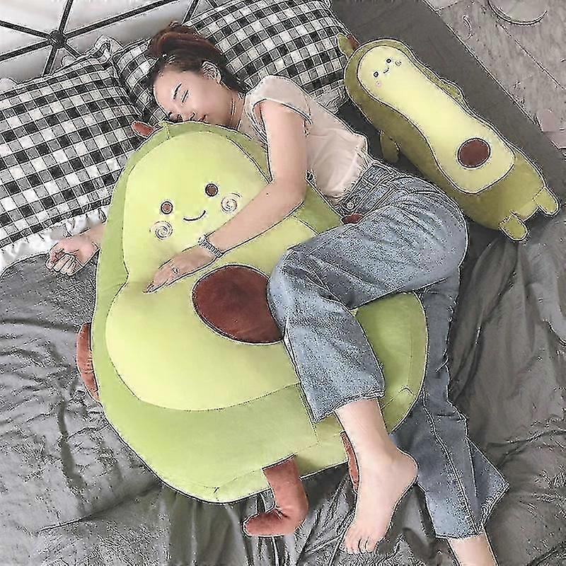لطيف الأفوكادو أفخم لعبة الكرتون ابتسامة الأفوكادو النوم وسادة وسادة محشوة النبات لينة دمية الفاكهة وسادة طفل لعبة هدية لها