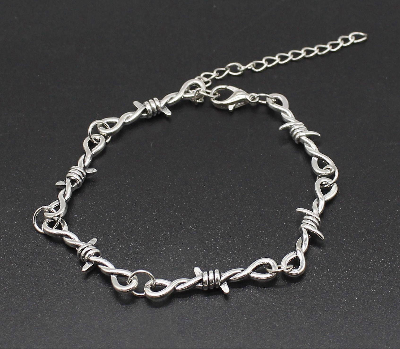 Small Wire Brambles Iron Unisex Choker Bracelet Women Hip-Hop Gothic Punk Style Barbed Wire Little Thorns Bracelet Choker Gifts