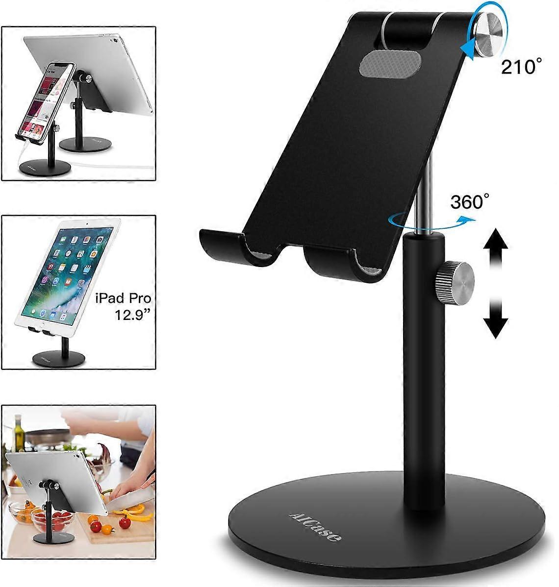 Tablet &amp; Smartphone Stand, Adjustable Height for Customized Viewing, Ergonomically Designed with Stable Construction, Portable &amp; Foldable for