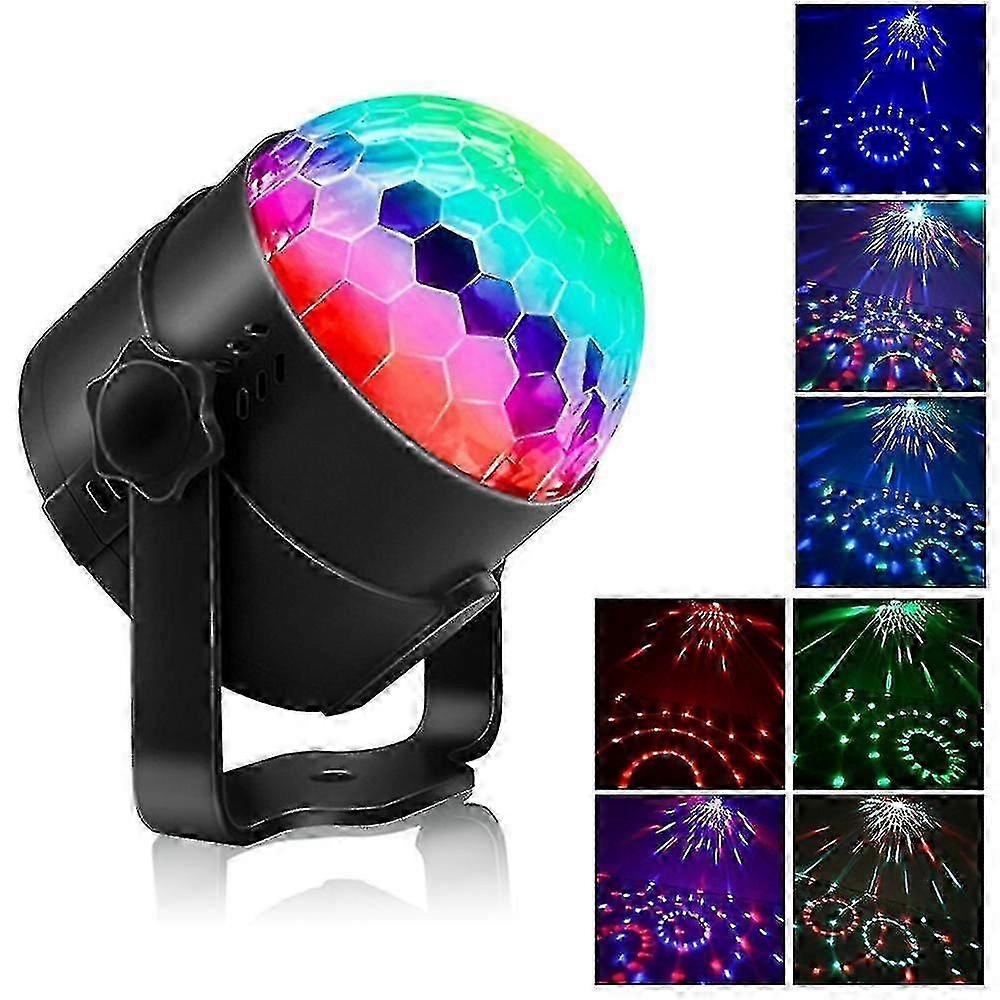 YOUOKLIGHT 7 Light Molds LED RGB Rotating DJ Disco Party Ball Light/EU Plug