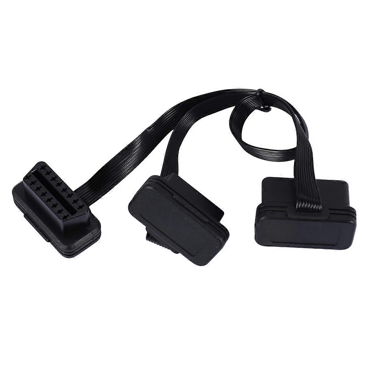 OBDII επέκταση διπλός συνδετήρας Υ Splitter OBD OBD2 16PIN αρσενικό στη θηλυκή σύνδεση Flat+Thin για ELM