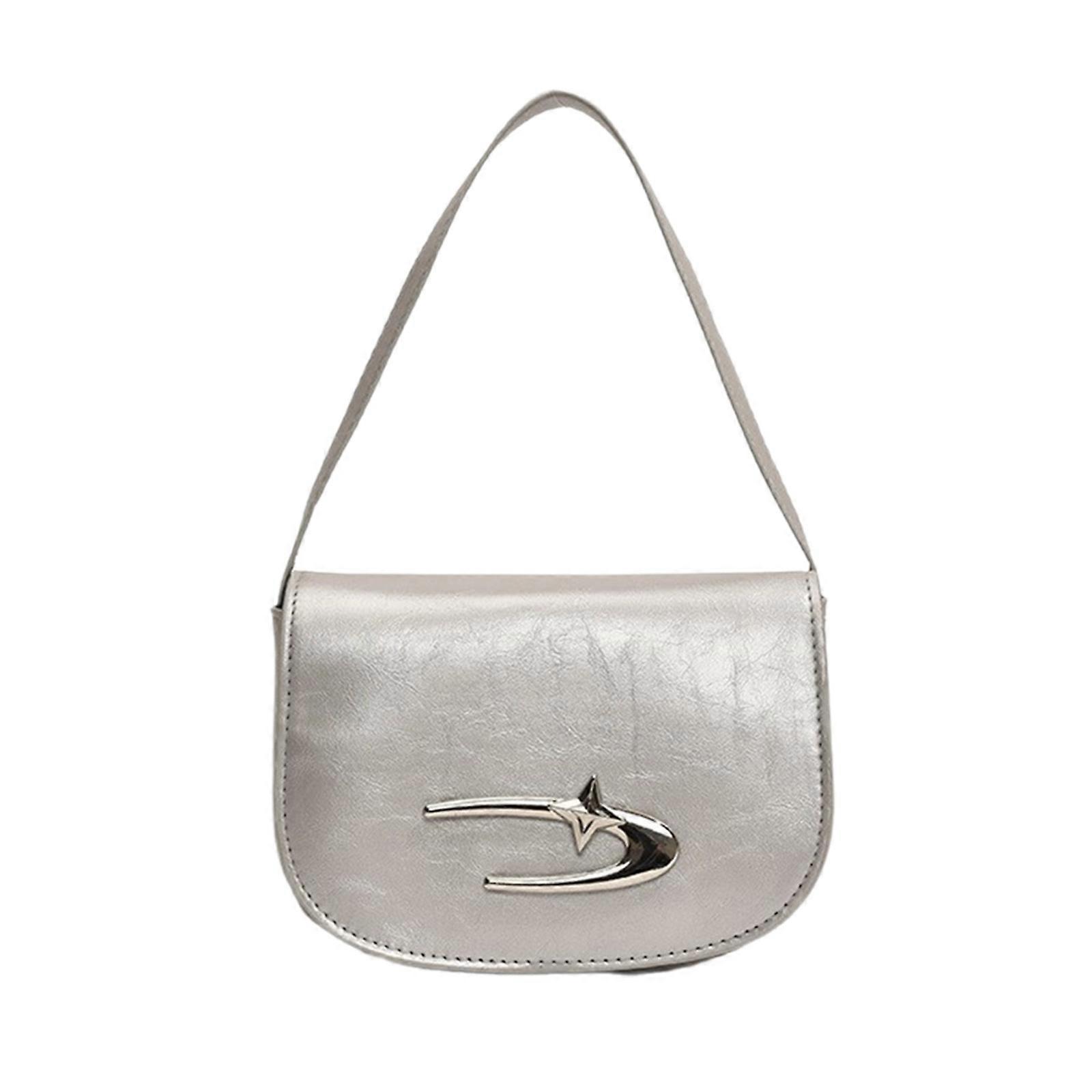 Moderne Sort Telefontaske PU Læder Aftenpung Mode Satchel Rejse Strand Håndtaske Fantastisk Gave Til Feriegæster Sølv