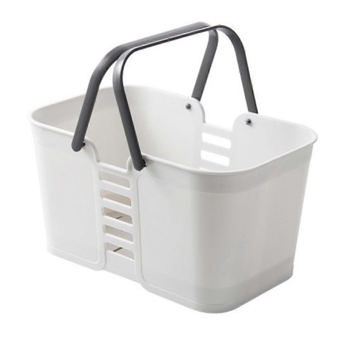 Shower Basket Storage Basket with Handles Pool Beach Basket White