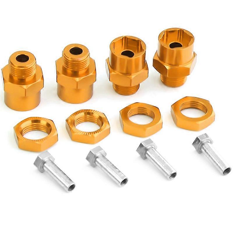 Hex Hubs Adapter Extension Conversion Nuts for 1/10 RC Car,Yellow