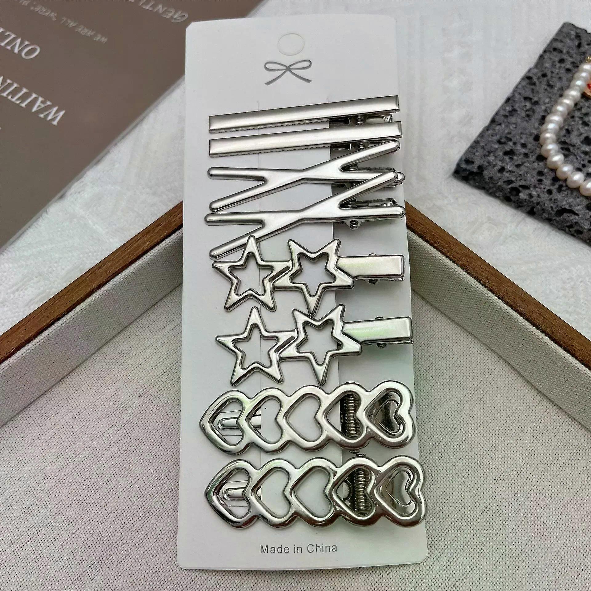 Sliver Metal Hair Clips Γυναίκες Κορίτσια Y2K Duckbill Φουρκέτα Προσωπικότητα Κτυπήματα Πλαϊνά Καπέλα Barrettes Hairclip Styling Αξεσουάρ