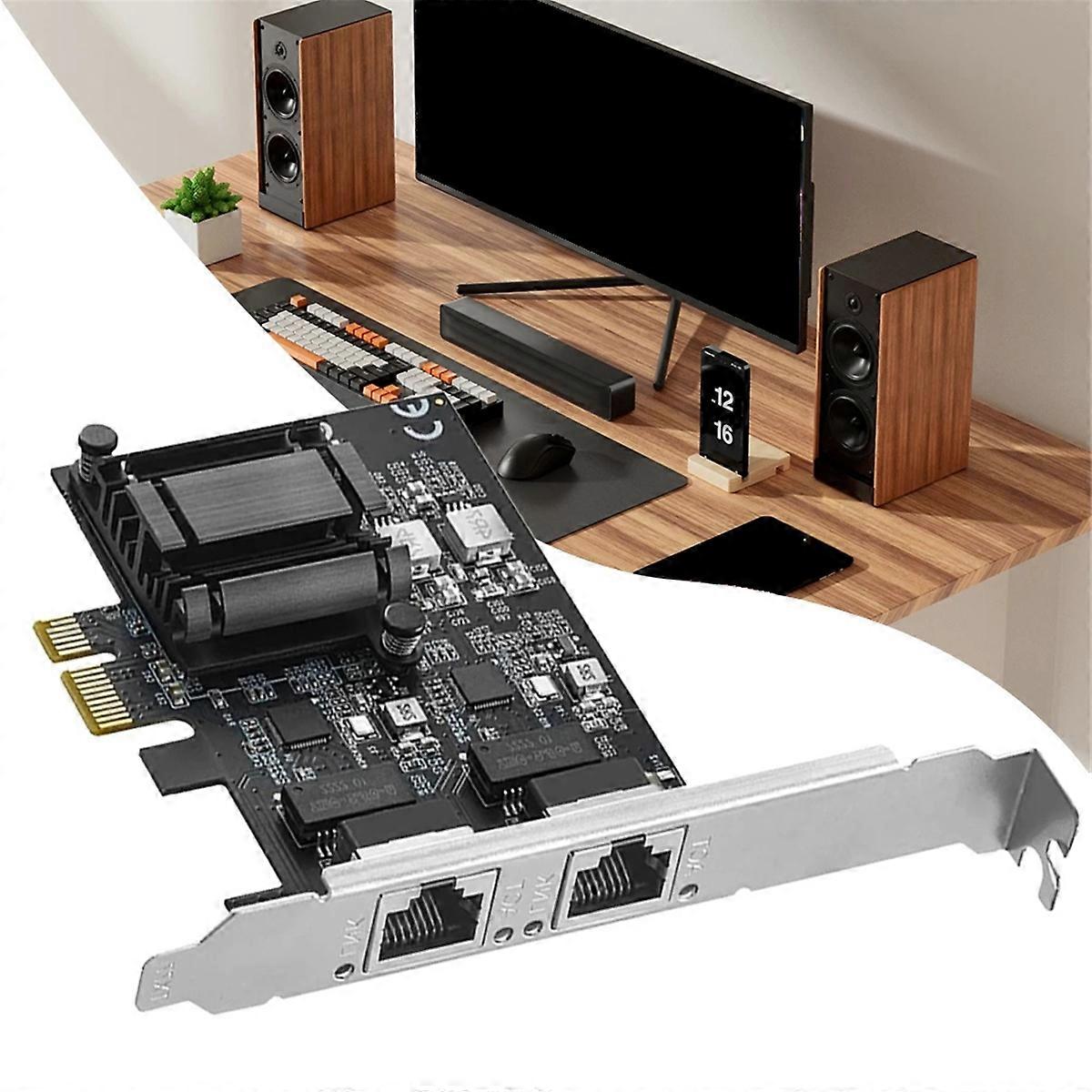 PCIE to 2-Port 2.5G Gigabit Network Card Server Desktop Soft Routing