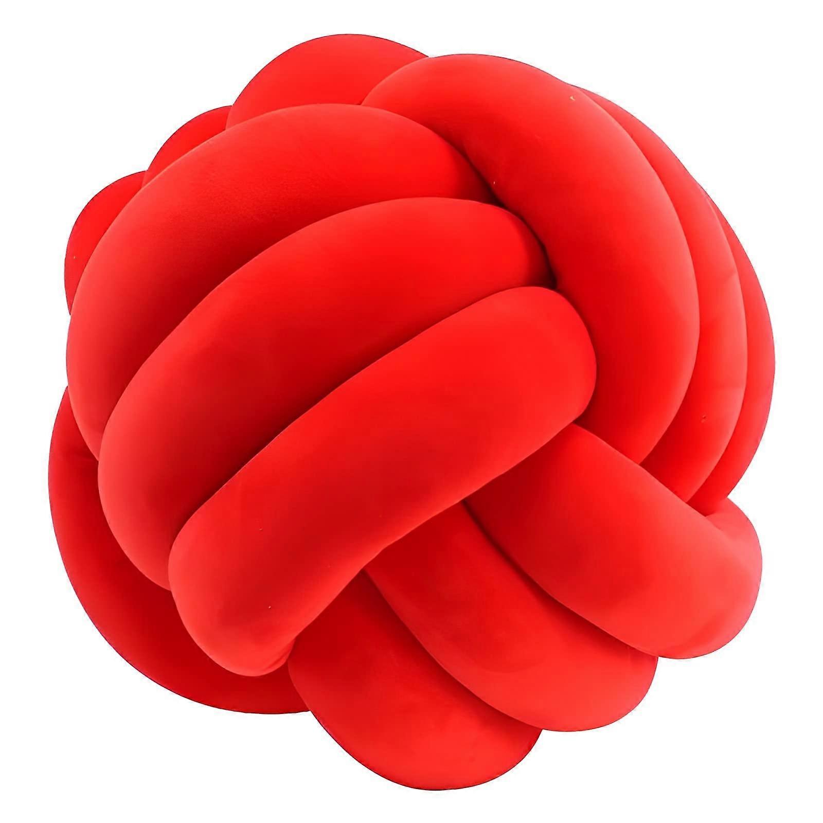 Soft Plush Knot Ball Pillows 8.5 Inch Decorative Throw Pillows for Home Accent in Various Colors and Styles