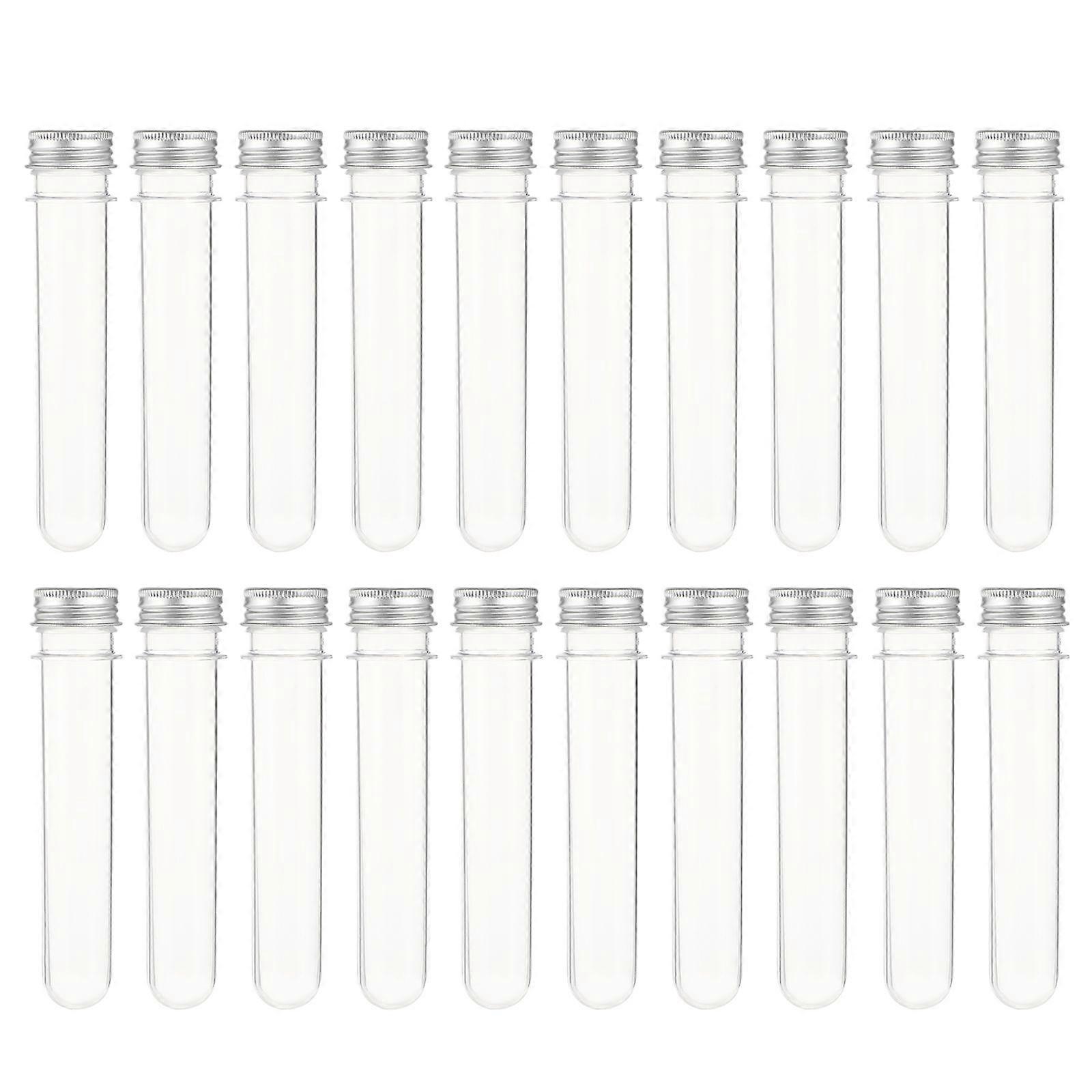 20pcs Plastic Test Tubes with Screw Caps 40ml Bath Salt Containers
