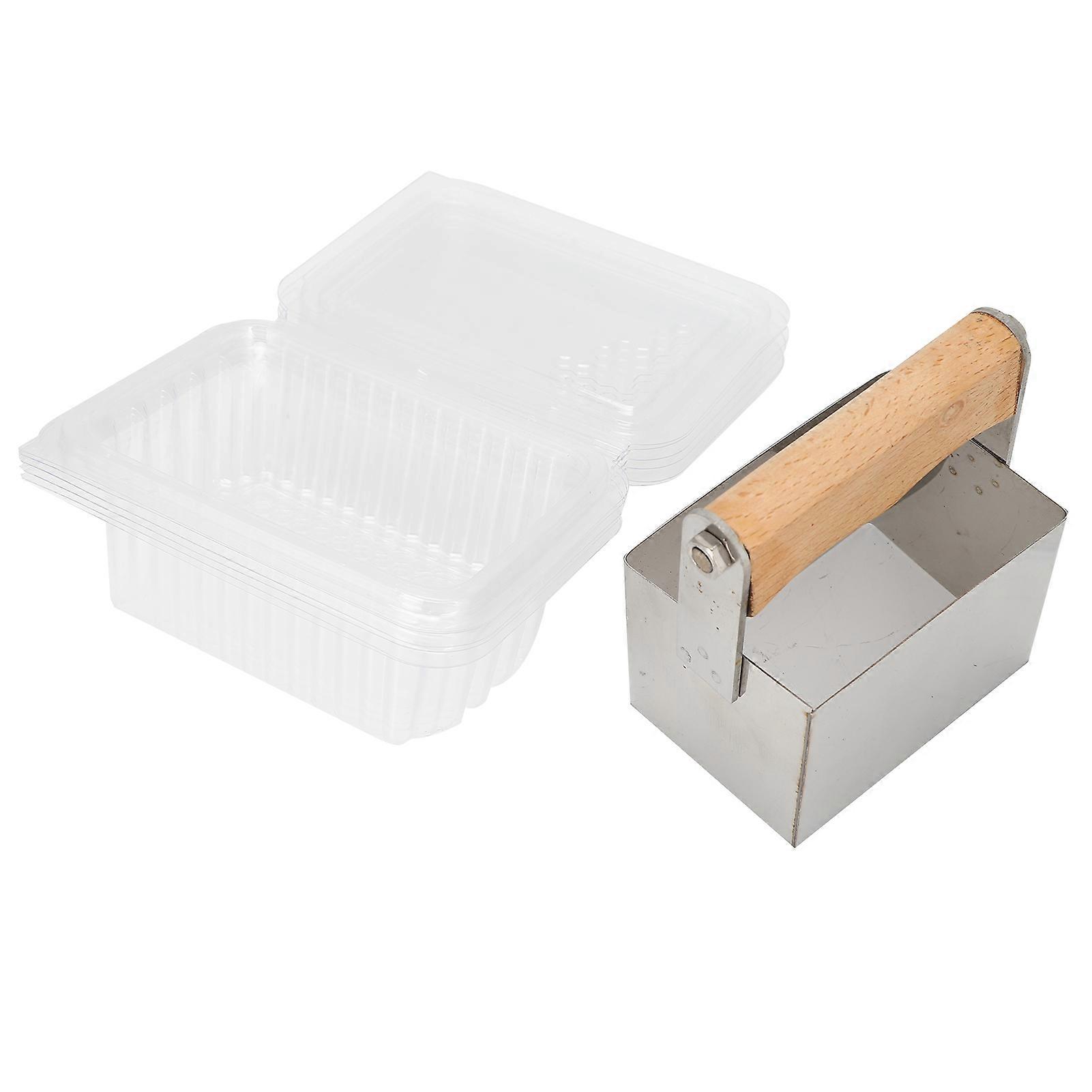 Beekeeping Set Stainless Steel Rectangular DieCutting Durable Corrosion Resistant Honey Cutter with Box