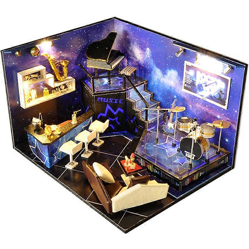 DIY دمية مصغرة مع أثاث تجميعها نموذج لعبة عيد ميلاد هدية عيد الميلاد