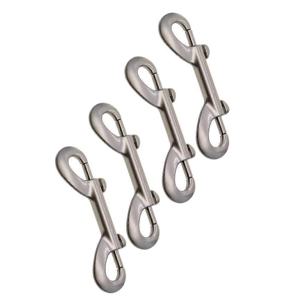 Metal Double Ended Bolt Snap Hook Set, of Pack 4, Length Overall (3 1/2 Inches)