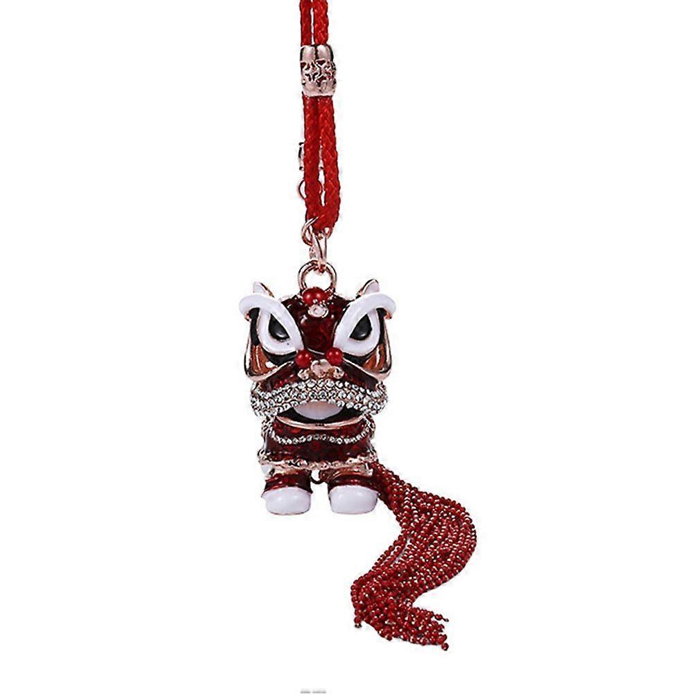1pc Car Key Chain Waking Lion Hanging Pendant Auspicious Lion Designed Pendant