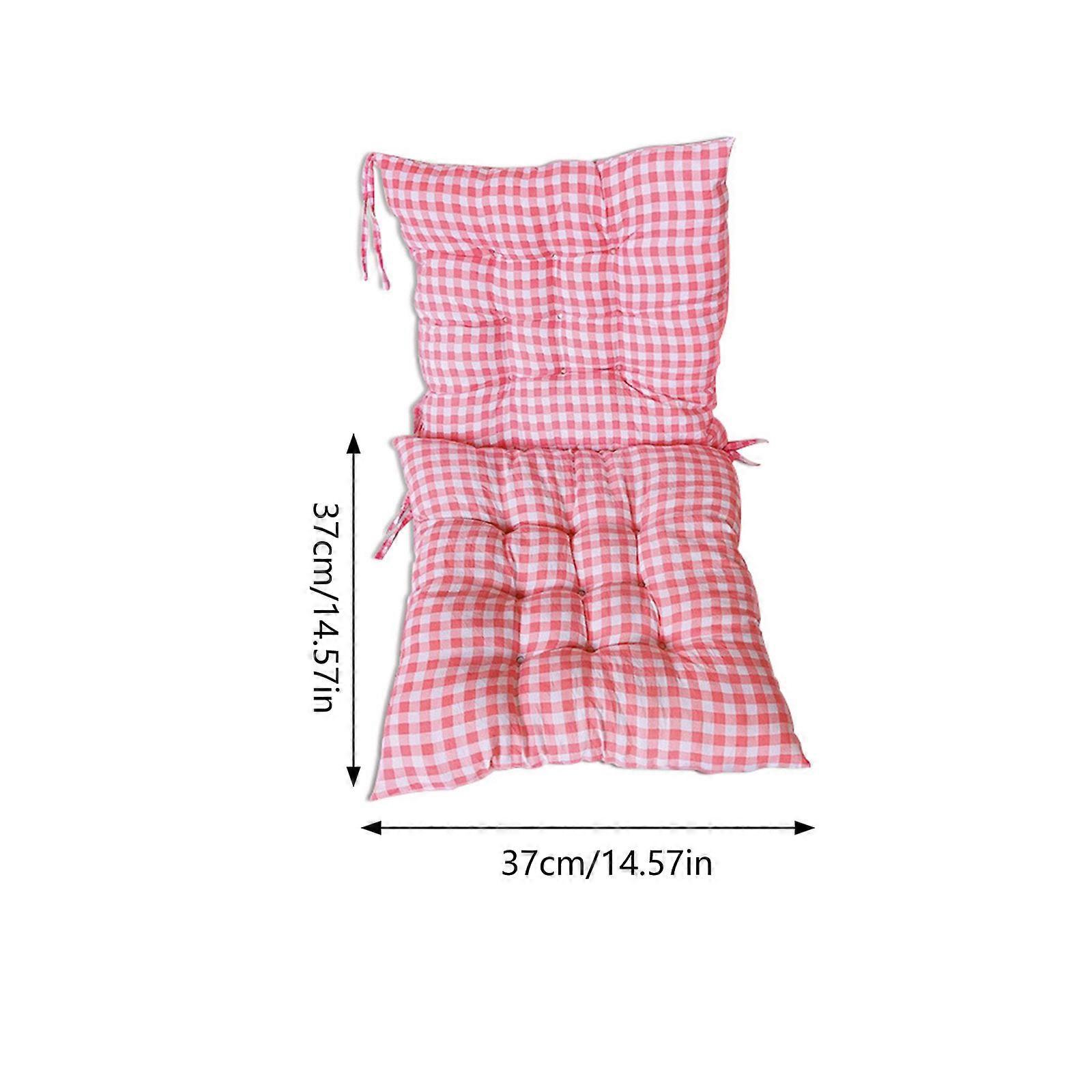 40x40cm Pink Lattice Office Chair Cushion Thickened Soft for Seat Mat Stool Pad Pink