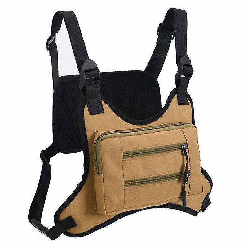 Outdoor Men Tactical Vest Bag Waterproof Polyester Multi-pockets Chest Bag