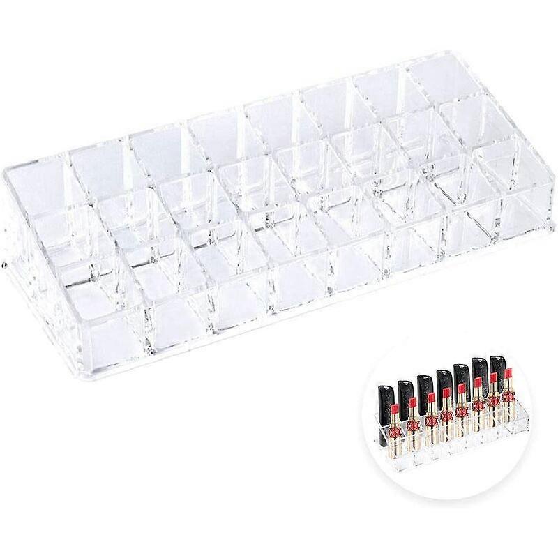 Organisateur de rouge à lèvres, boîte de rangement transparente pour rouge à lèvres 24 compartiments présentoir acrylique pour rouge à lèvres brillant à lèvres