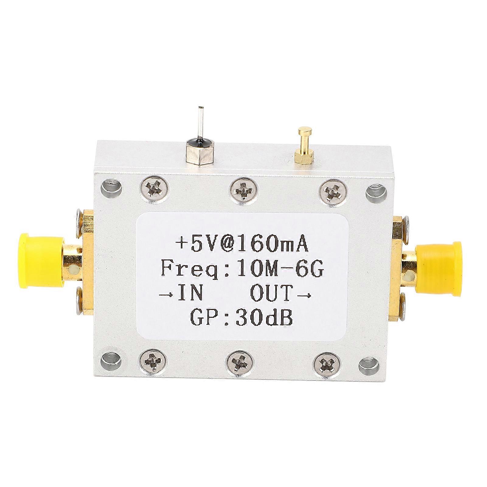5V 160mA High Flatness Module 10M‑6GHz Wide Frequency 30DB LNA Low Noise Amplifier with SMA Female Connector