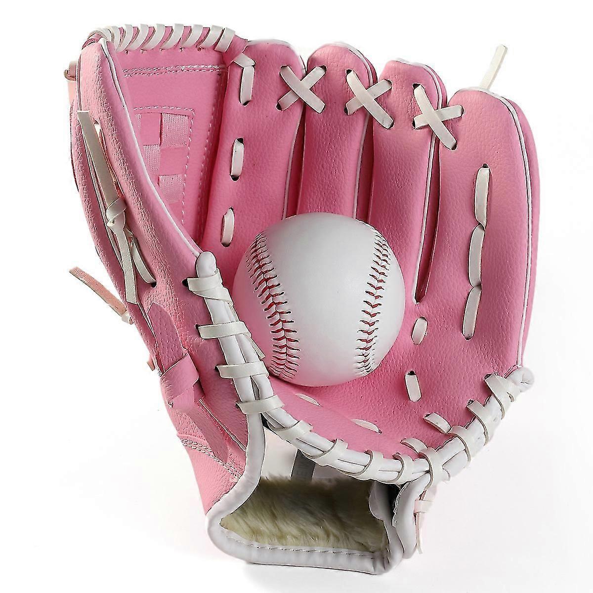 Left Hand Pink Size 13.7inch Softball Gloves Thickened Infield Pitcher Baseball Glove Softball Glove