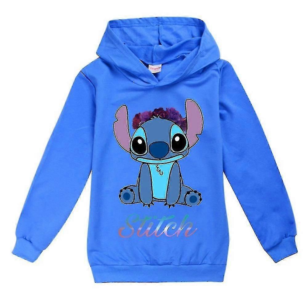 7-14 let děti chlapci dívky lilo stitch tisk mikina s kapucí pulovr topy