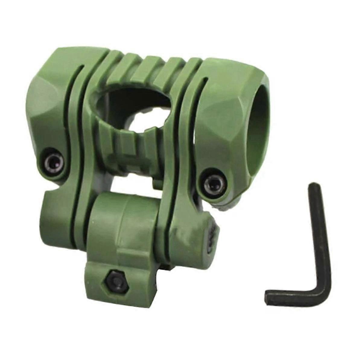 Helmet Special Lighting Flashlight Rail Helmet Accessories 25mm 5 Position Torch Clamp Torch Holder,ArmyGreen