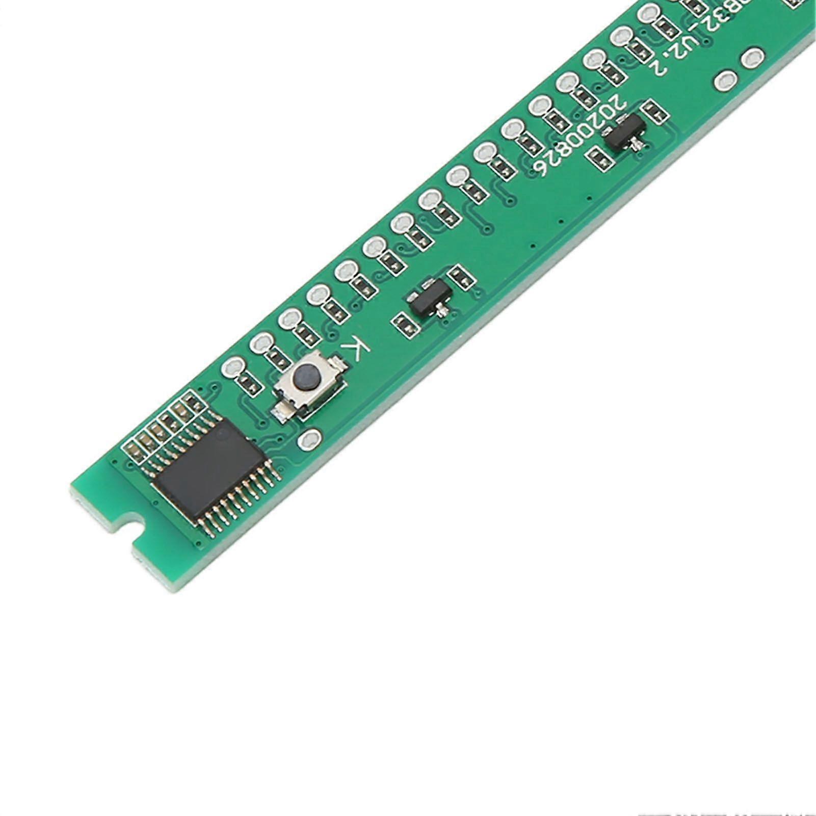 32-bits muziekniveau-indicator DIY 8 effecten Instelbare helderheid LED-display Geluidsniveau-indicator met 4PIN platte kabel