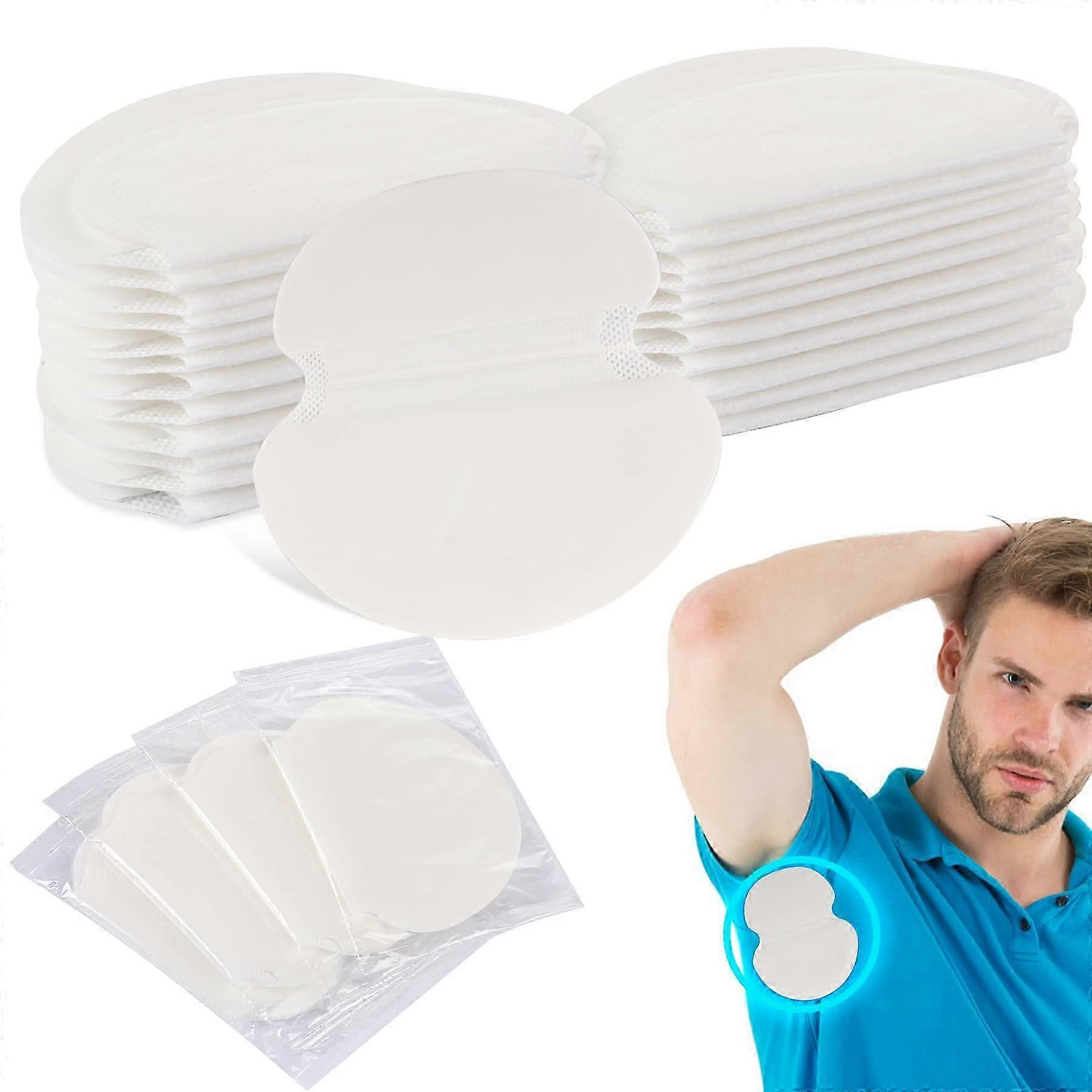 50 Pack of Comfortable Unflavored Non-Visible Pure Cotton Underarm Sweat Absorption Pads