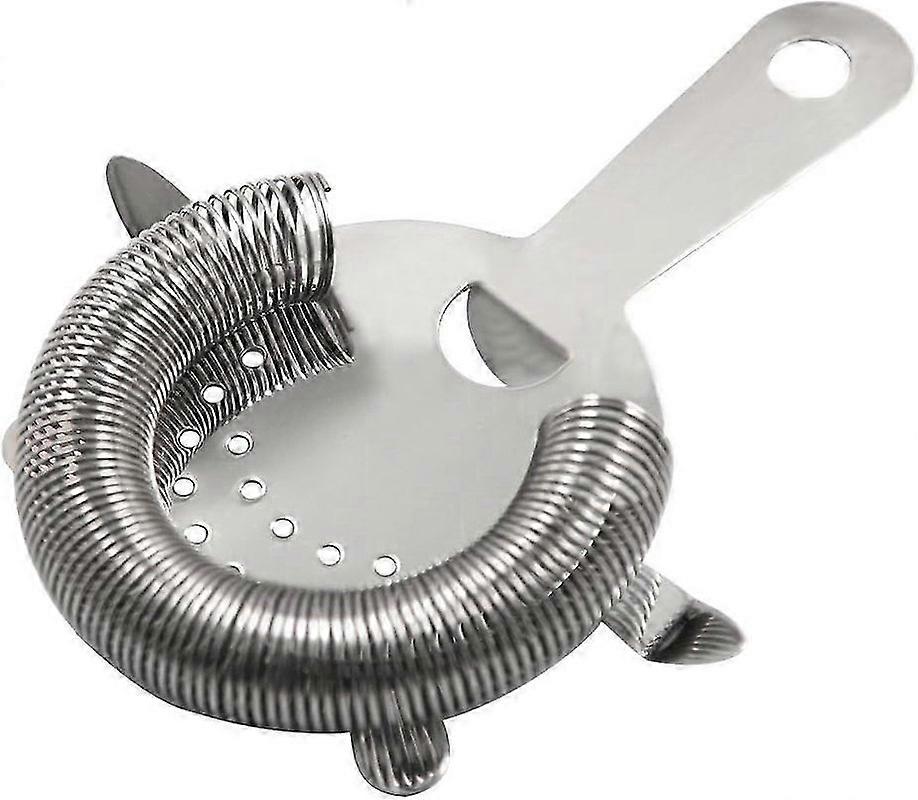 サンザシカクテルストレーナー by ステンレススチールバーストレーナープロフェッショナル4プロングストレーナー 100本のワイヤースプリング付き -