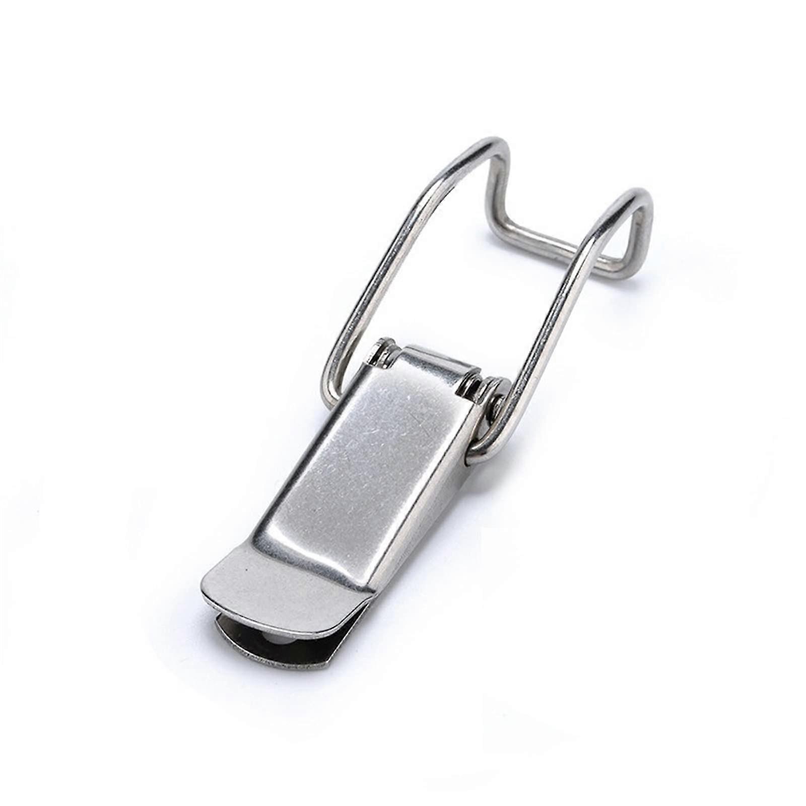 4PCS J115B Mild Steel Cabinet Boxes Hasp Lock 74 20 Spring Loaded Latch Catch Toggle Locks for Sliding Door Window Hardware
