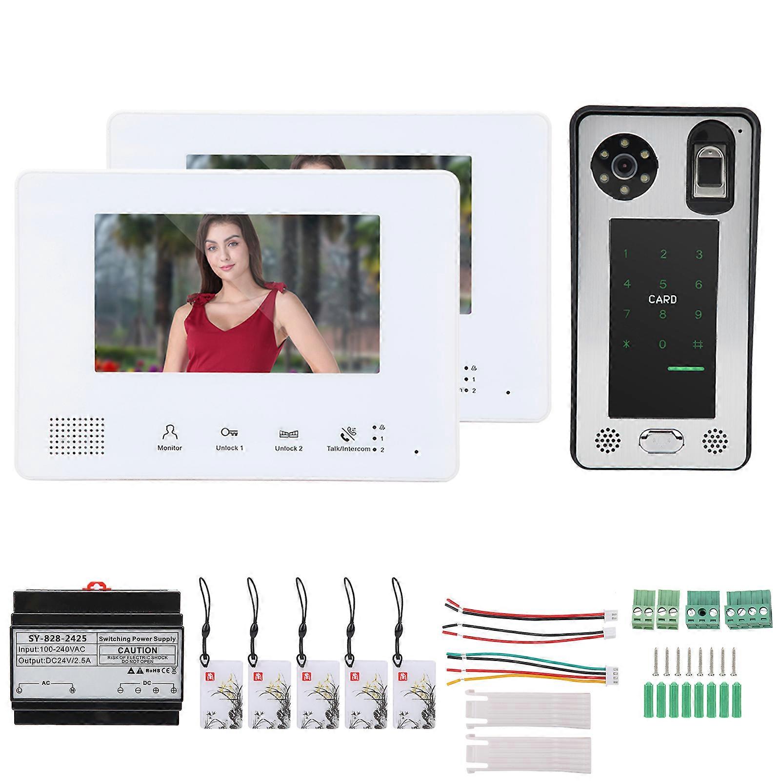 7" Night Vision Video Doorbell - Multifunctional Intercom & Home Access Control