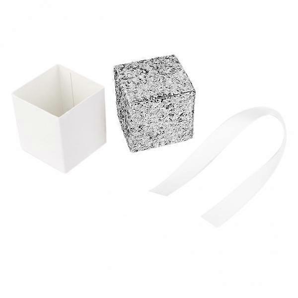 4x 10pcs Silver Sequins Paper Boxes Wedding Party Decorations