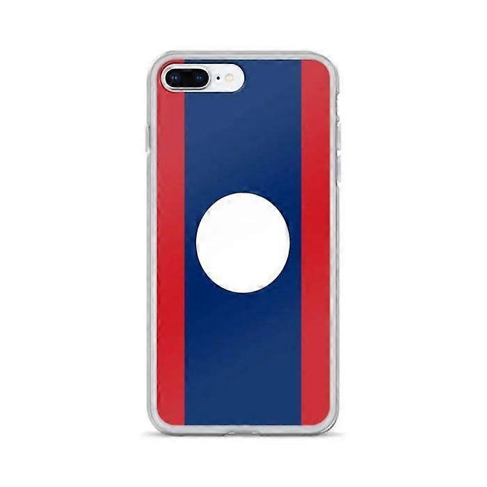 iPhone case - Laos Flag - iPhone 8 Plus - Flexible - Full protection - Multicolored