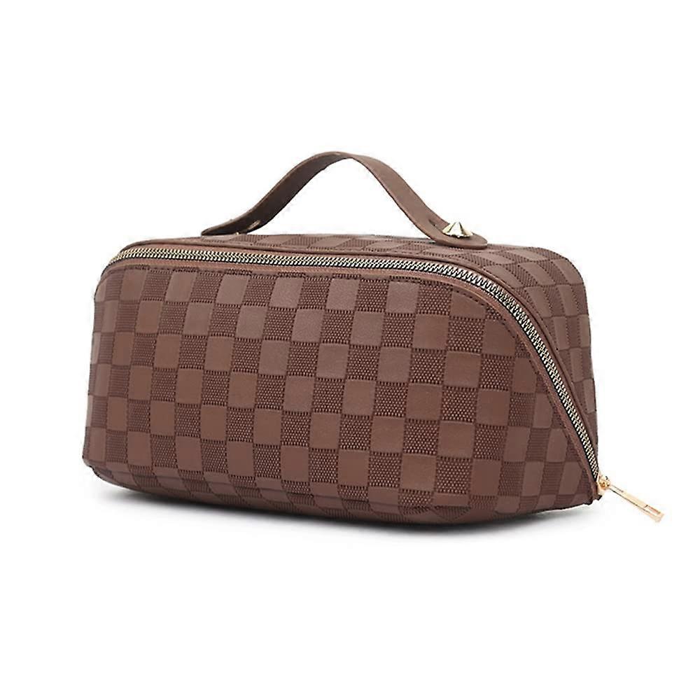 Travel Cosmetic Bag  Leather Brown