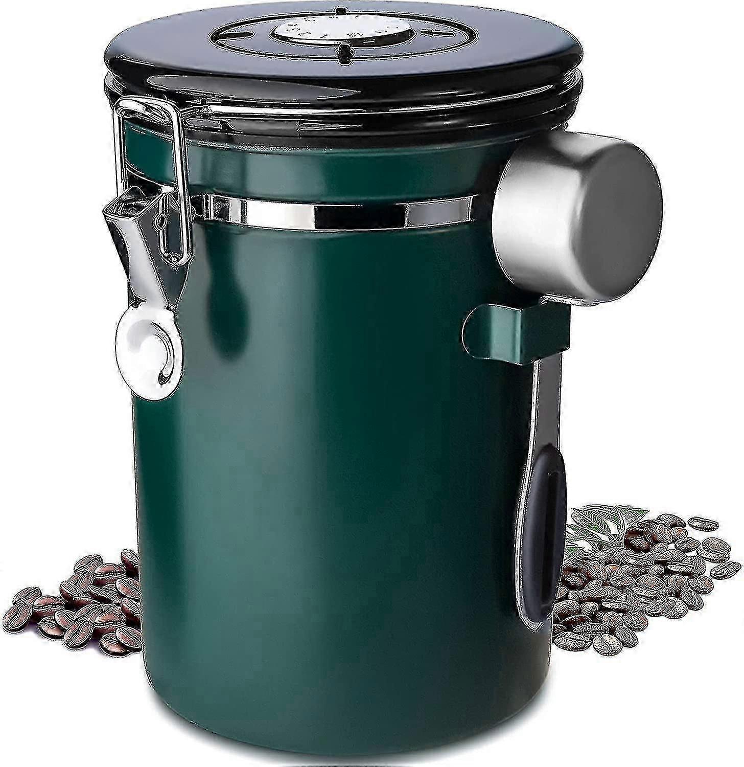 Kaffeedose,kaffeedose Luftdicht,kaffeebohnen Behlter Aus Edelstahl,vakuum Kaffee Dose,mit Edelstahl Lffel,mit Datumsverfolgung Fr Kaffeebohnen Kaffeep