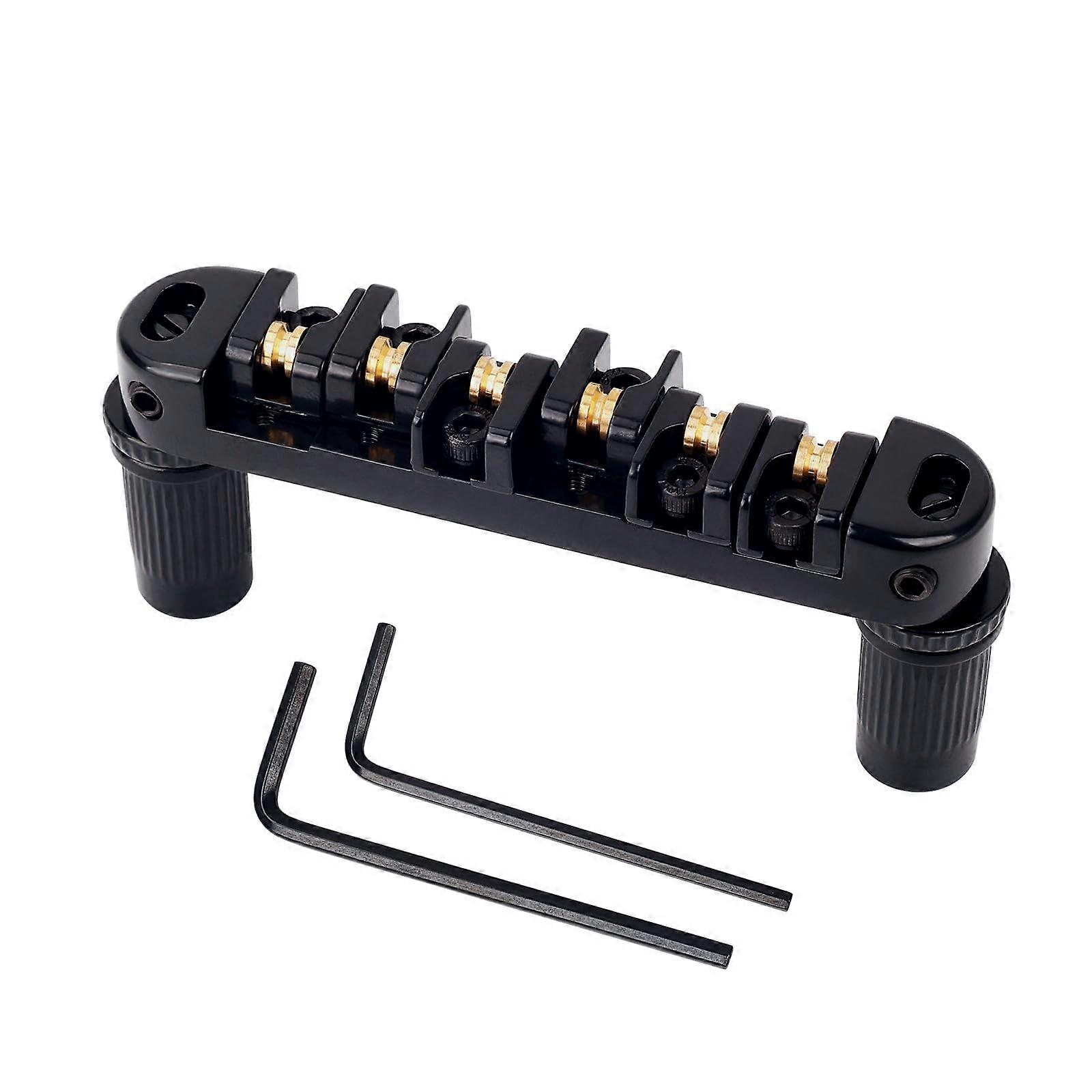 Electric Locking Roller Bridge 51.5mm String Spacing for Epiphone Gibson LP SG ES Guitars JT GDQQ-02 Black