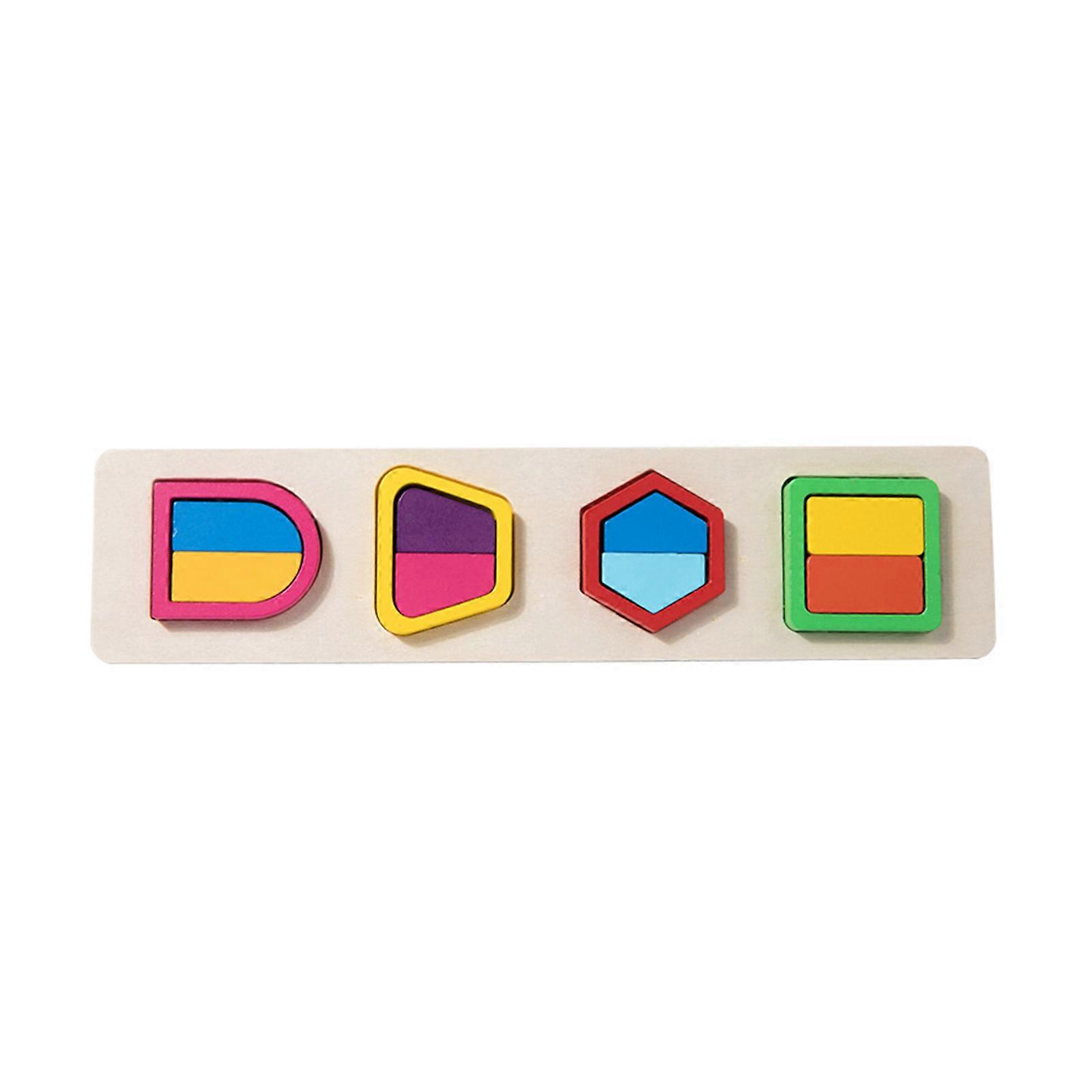 Creative Shape Puzzle Toy 3D Geometric Puzzle Game Learning Aids Sensory Educational Board Toy Parent-Kids Activity Toy