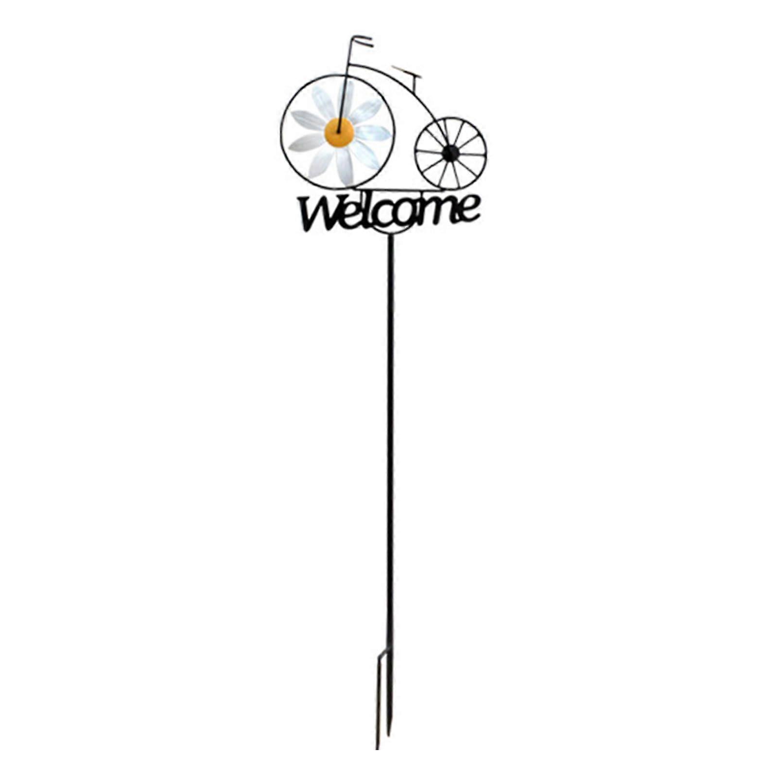 Windmill, standing wind sculpture, wind chime for outdoor use, with post, iron art, sunflower wind chime, welcome sign for outdoor use, windmill for