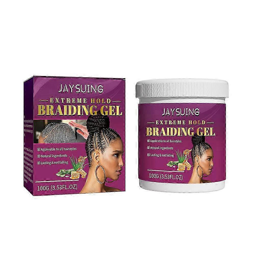 2025 Extreme Hold Braiding Gel Dreadlocks Styling Control Edge Smooth Pomade Anti-Frizz Reduce Damage Twist Cornrow Hair Shaping Wax